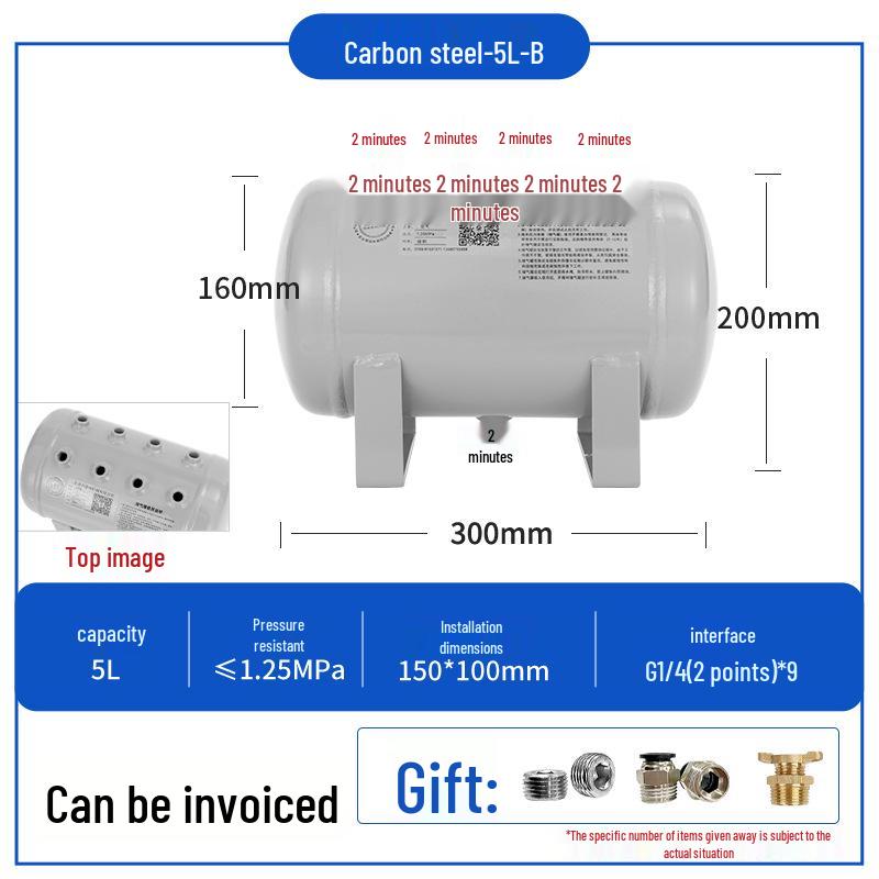Compact Air Tanks 2L-60L - Ideal for Compressors and Vacuum Systems