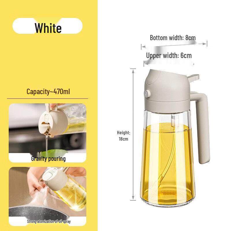 ZISIZ Dual-Use Glass Oil and Vinegar Spray Bottle