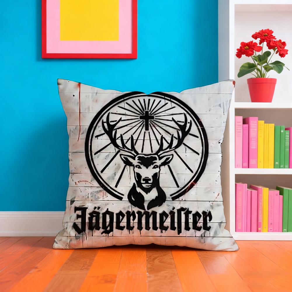Luxury J-Jager-M-Meisters-S Cushion Cover Plush Fabric Soft Double-Sided Printed Sofa Warm Winter Home Gift Pillow Case