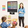 Hanging Pocket Chart With Multiple Transparent Document Holders Learning Educational Toy Special Education Teaching Tool