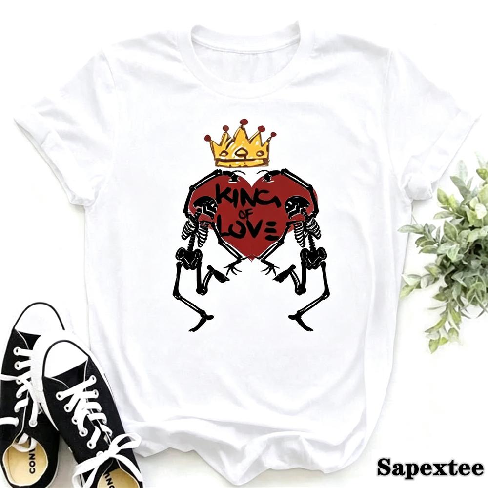 2027 New Finger Heart T Shirt Unisex Tops Korean Ulzzang Graphic Tees Unisex Fashion Unisexs T Shirts 90s Girls Black Shirt