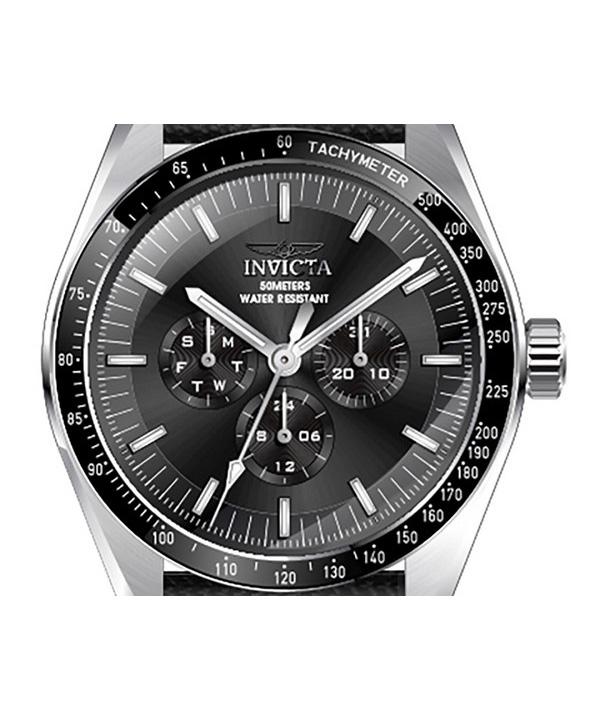 INVICTA Orologio da uomo speciale GMT con cinturino in nylon quadrante nero al quarzo INV45970