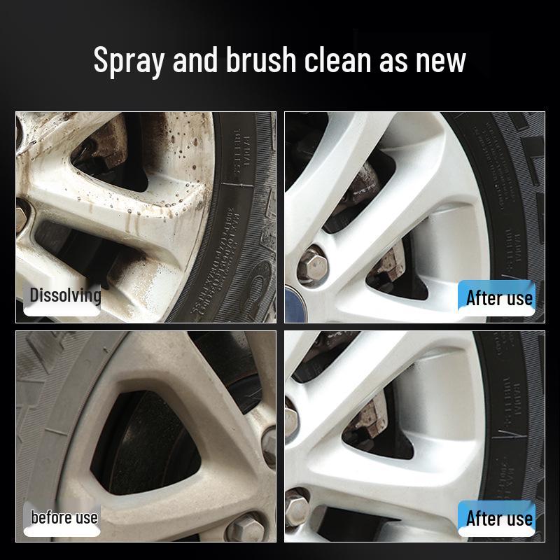 Nettoyant Puissant pour Roues et Jantes - Élimine l'Oxydation, le Fer et la Rouille des Roues en Acier Allié d'Aluminium