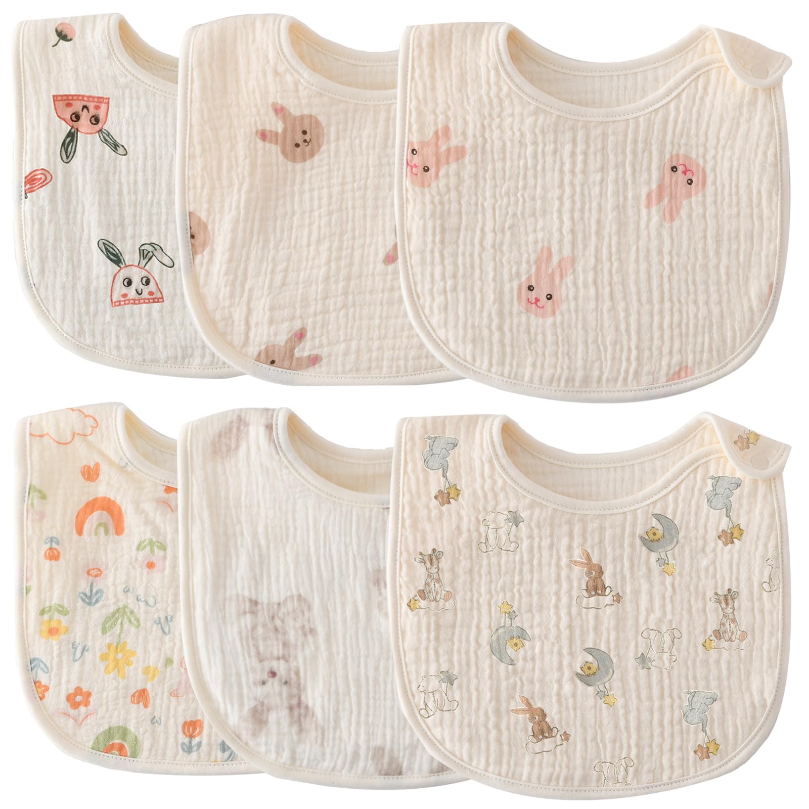 

Baby Drool Set of Gauze for Girls and for Year Feeding for Daycare Preparation [GoUseGo] Bibs, Bibs, 6, Fabric, Boys, Newborns, 1-3 Olds, Bibs,