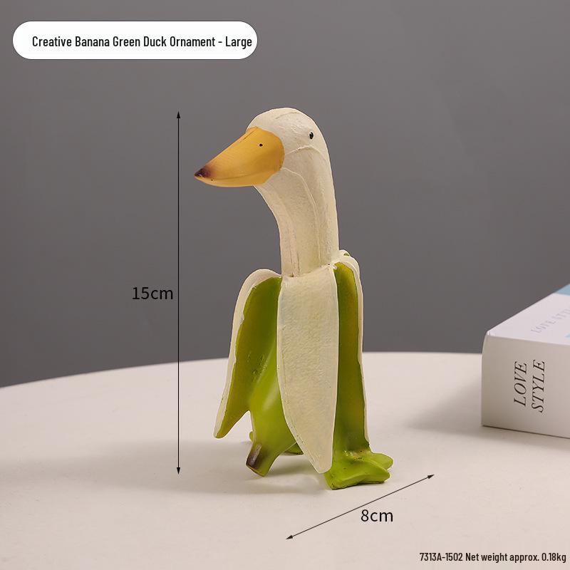Banana Duck Resin Ornament: Creative Prank Desktop Decoration