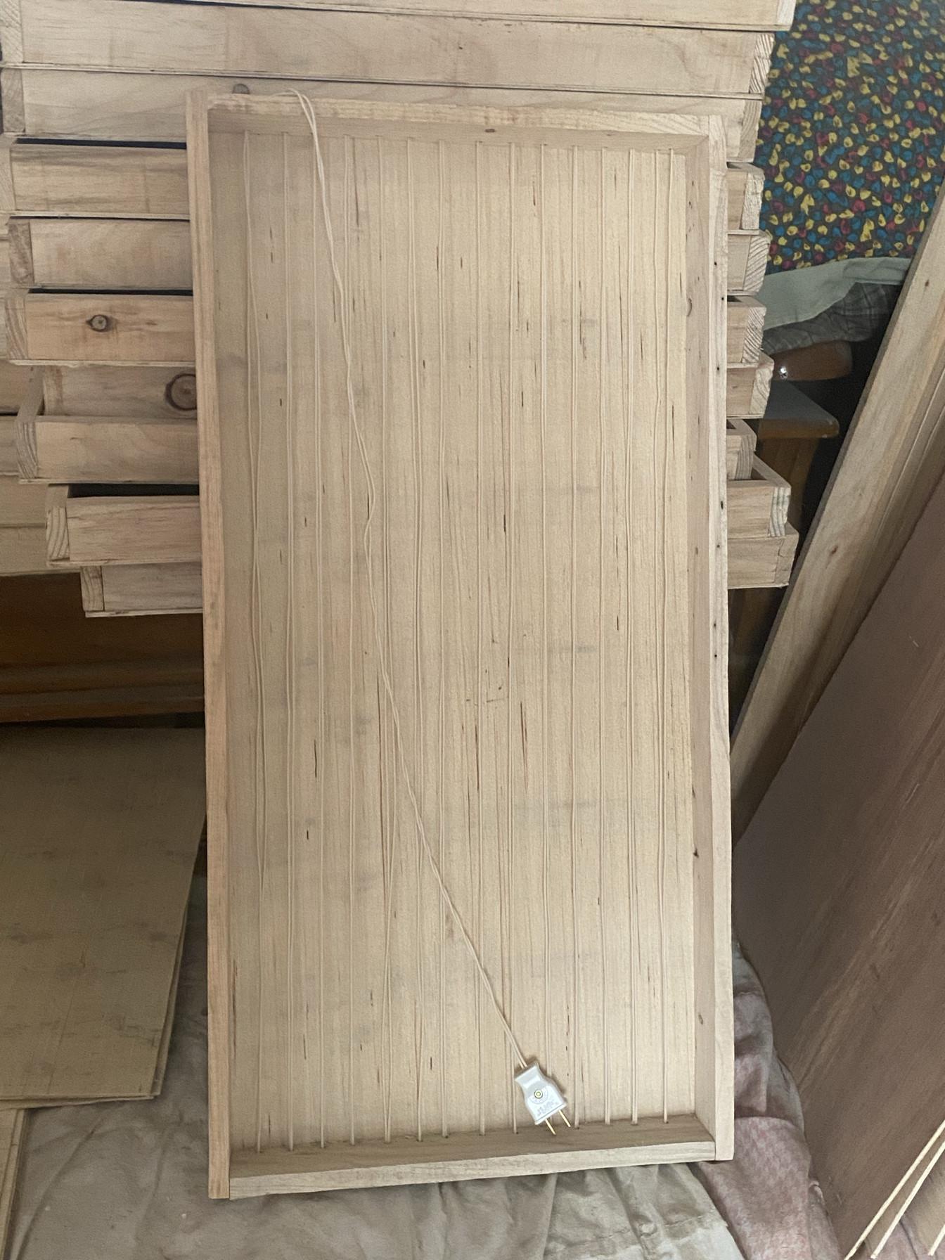 Rectangular Wooden Proofing and Display Tray for Bread and Cake, Available in Irregular Sizes