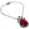 Red Labradorite, Kunzite 925 Sterling Silver Jewelry Necklace 18" s5W05