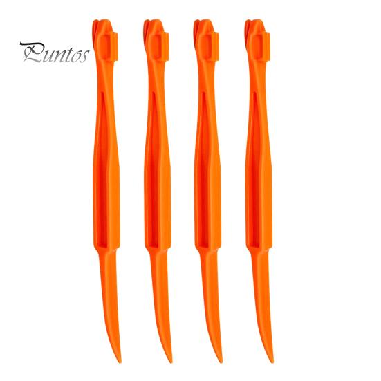 4-teiliges Hand-Orangenschäler-Werkzeug, problemloser Zitrusschalenschneider, einfacher Obstschneider, Zitronenschalenentferner, Küchenhelfer