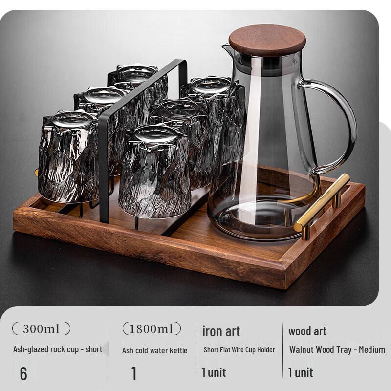 Luxury Retro Embossed Glacier Glass Cup