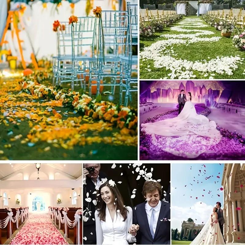1000 Stück Rosenblätter Künstliche Rosenblätter Romantische Nacht Hochzeit Blumendekoration für Party-Dekoration und Valentinstagsfeier