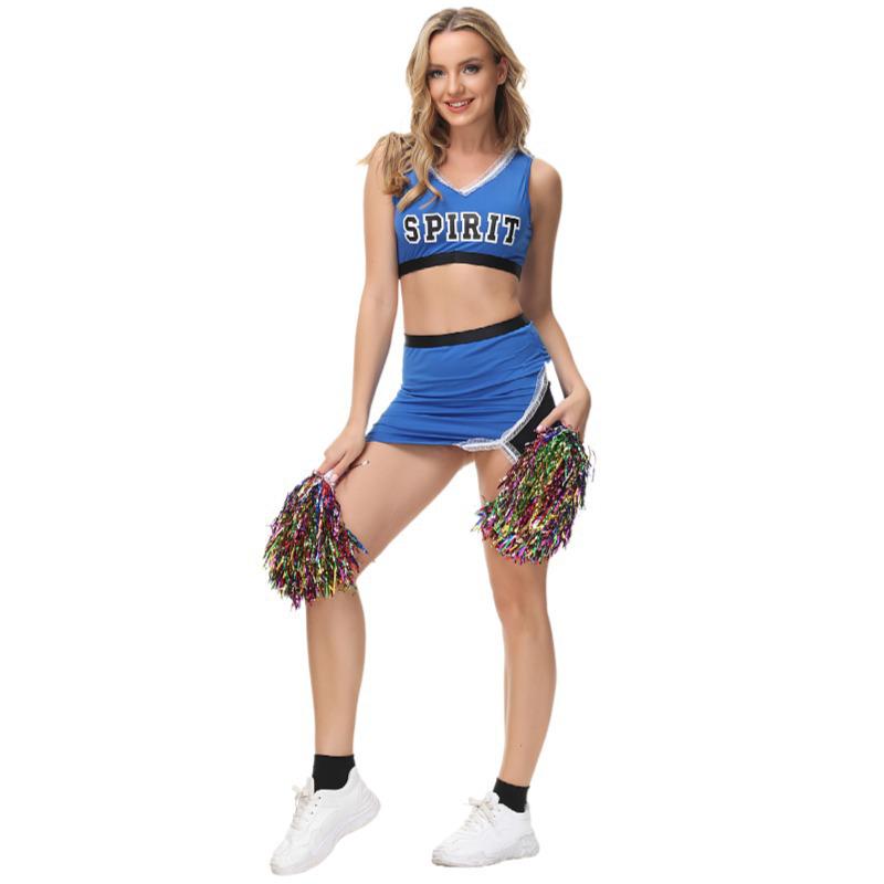 Weltcup Baby Cheerleader Kostüme – Europäische & Amerikanische Damen Mehrfarbige Performance Röcke