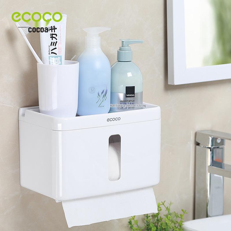 Punch-Free Waterproof Wall-Mounted Tissue & Paper Roll Holder