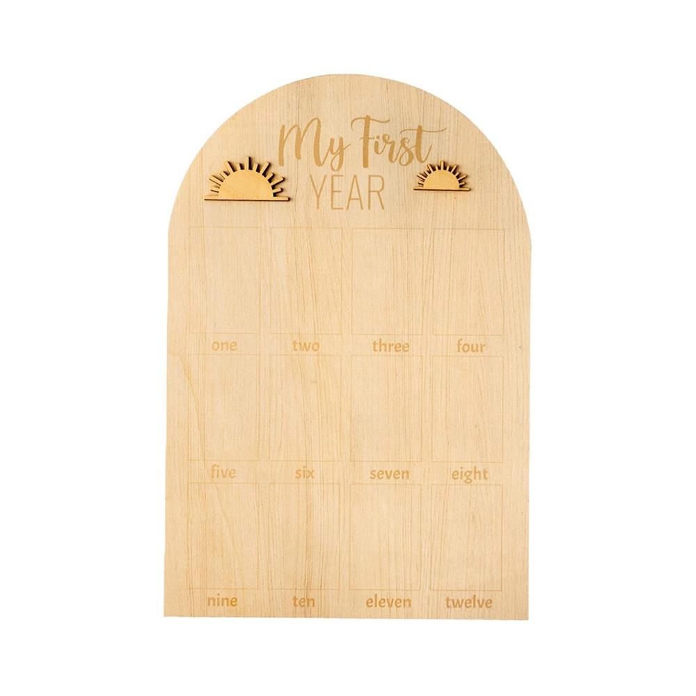 Bear/Egg/Door Shape Baby Milestone-Photo Frame Wood Board Photo Banner  Mothers Day Celebrations