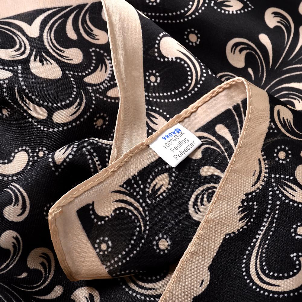 BYSIFA Men Women Black Beige Silk Scarf Cape Foulard Fashion Winter Scarves Accessories Spring Fall Brand Square Scarves Hijabs