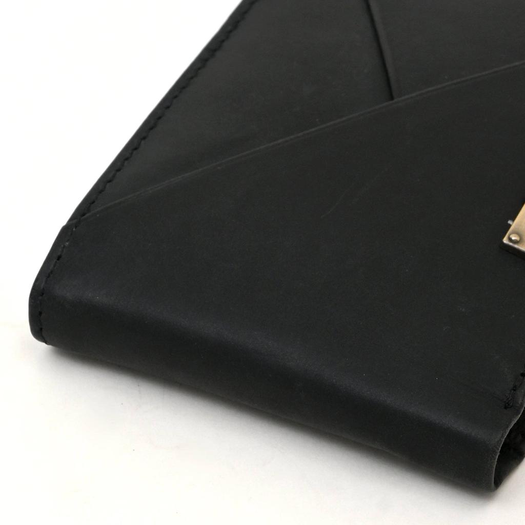 Leather Wallet 1S Crnblk -Premium Black Full-Grain Leather Wallet for Men with Coin Pocket & 6 Card Slots