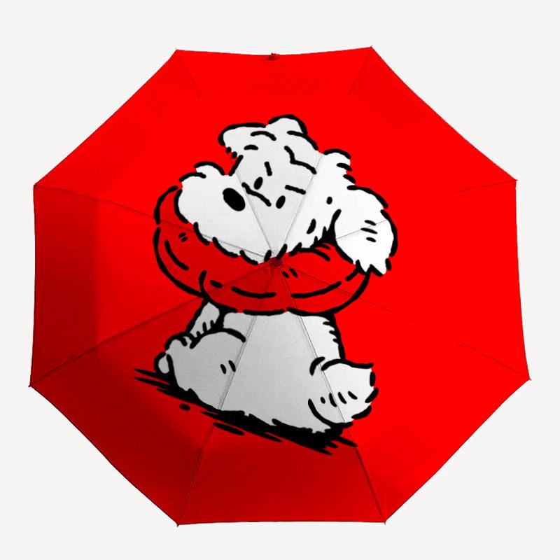 1pc Cute Dog Automatic Folding Umbrella - 8-Rib Automatic Open/Close, Large Canopy Birthday Festival Gift yy251217131