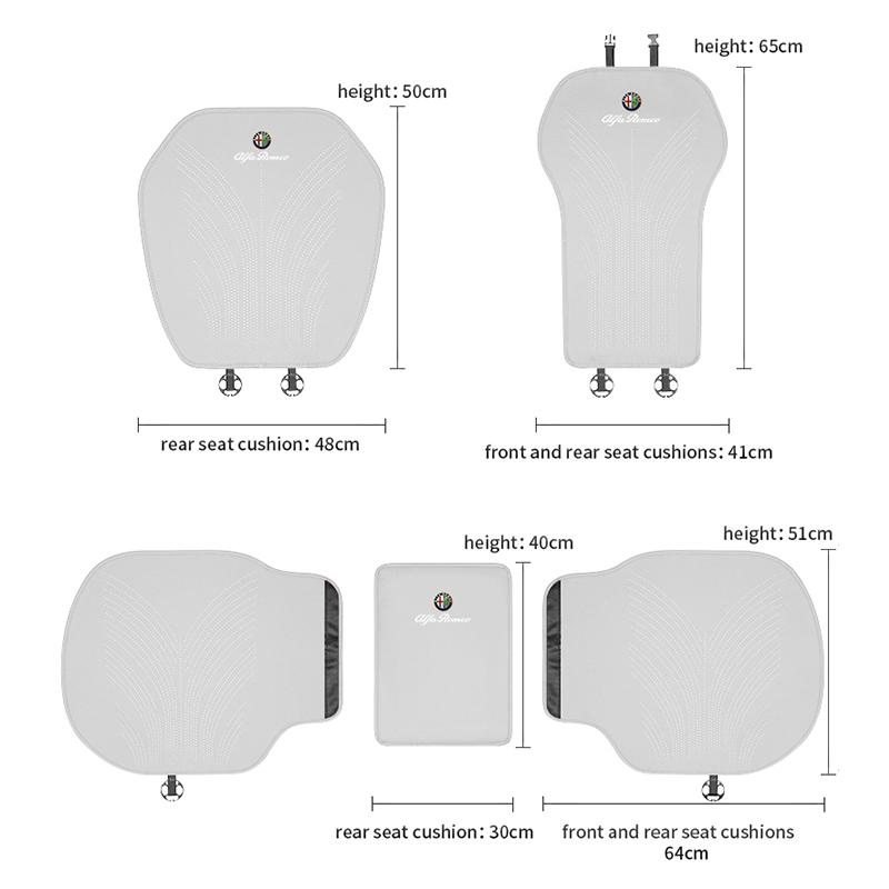 XWFF6 Car Logo Seat Covers Auto Seat Breathable Protection Cushion For Alfa Romeo Giulietta 159 Mito Giulia Stelvio 147 156 Tonale