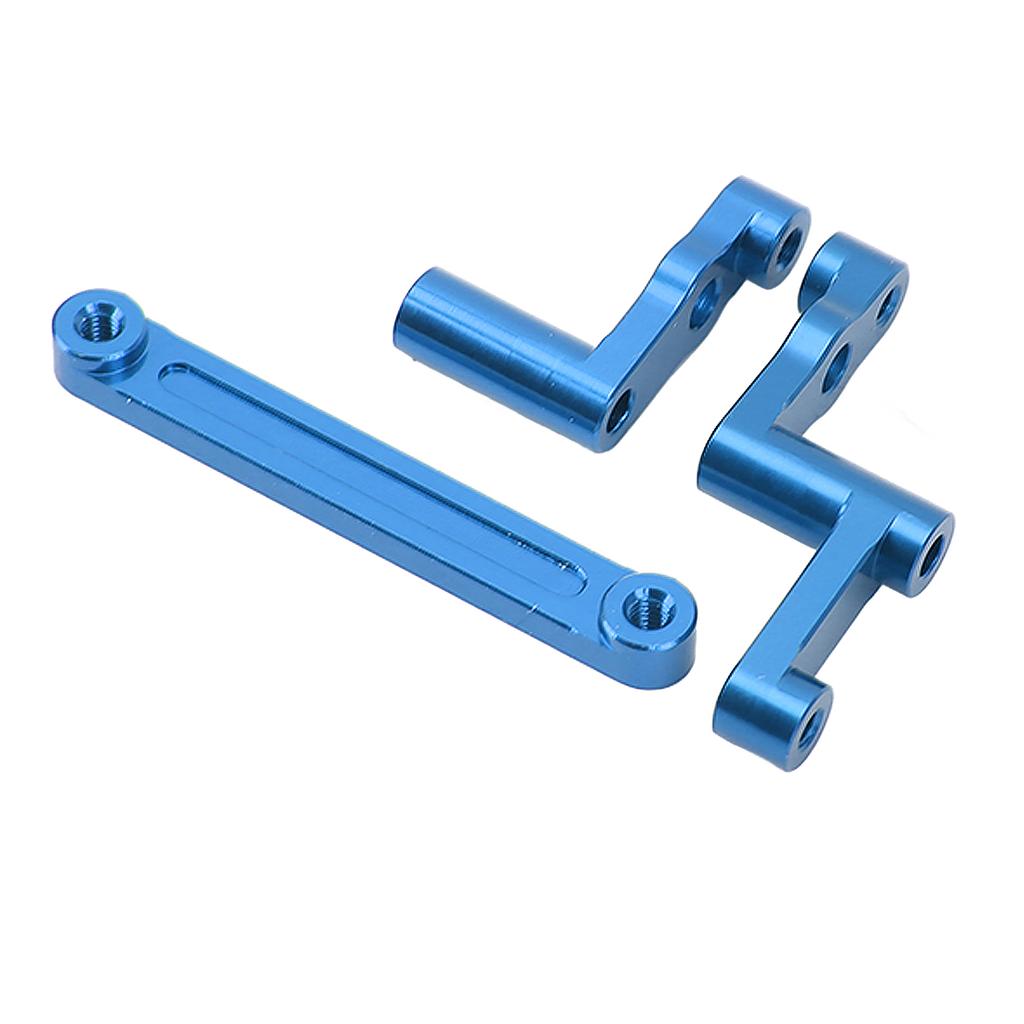 RC Steering Components Aluminium Alloy RC Car Repair Parts for MJX 16208 116 Replacement Dark Blue