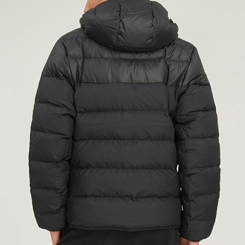 New Nike Men Logo Casual Hooded Down Jacket Black DV0754-010
