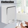 Retractable Clothesline Wall Mounted Stainless Steel   Indoor Balcony Drying Rack(White )