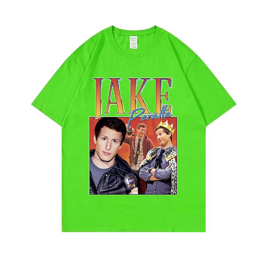 Jake Peralta Graphic Tshirt Unisex Women Fashion Vintage Streetwear Summer Women Comfortable Pure Cotton Oversized Short Sleeve