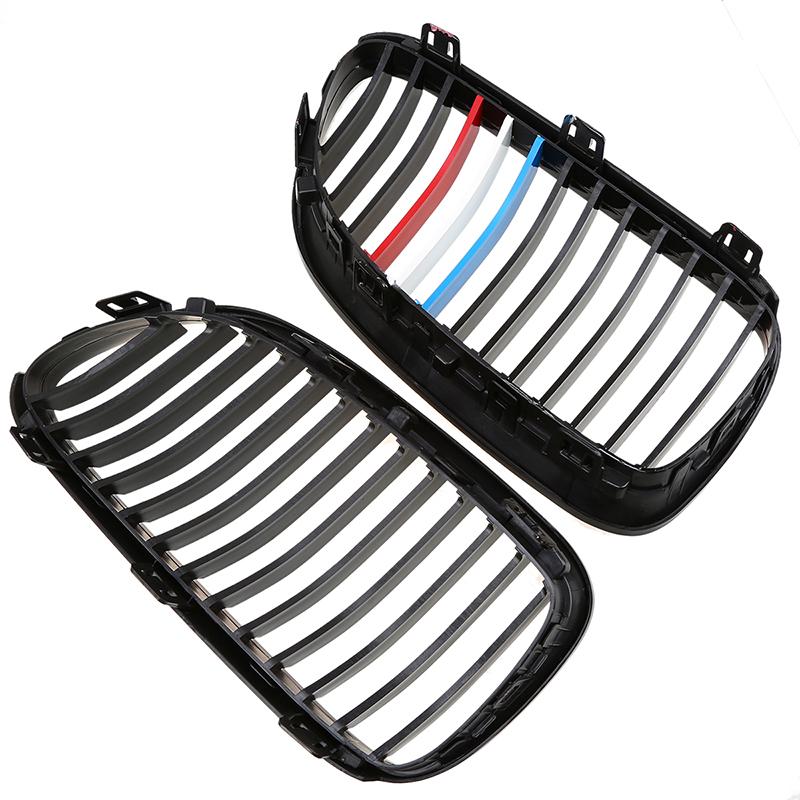 Front Bumper Hood Grills Glossy Black Single Slat Racing Grill Car Accessory For BMW 3-Series E92 E93 Coupe Cabrio 2010-2013 Facelift