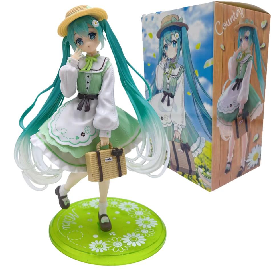 15-20cm Anime Figure Hatsune Miku coutnry Lucky Grass Fairy Action Figure PVC Collection Model Ornament Toys brithday Gifts