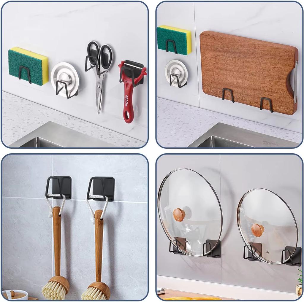 1pc Stainless Steel Sink Sponge Rack For Sponge Steel Wire Ball Draining Paste The Inner Wall Of The Sink Kitchen Supplies New