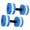 2pcs Aquatic Exercise Dumbbells EVA Foam Floating for Water Aerobics Pool Fitness Swimming Workouts Equipment