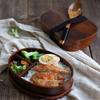 Wooden Lunch Box Picnic Japanese Bento For School Kids Dinnerware Set Round Square HOT SALE