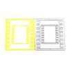 Rectangle Movie Frame Metal Die Cuts Delicate Embossing Script Dies Stencils