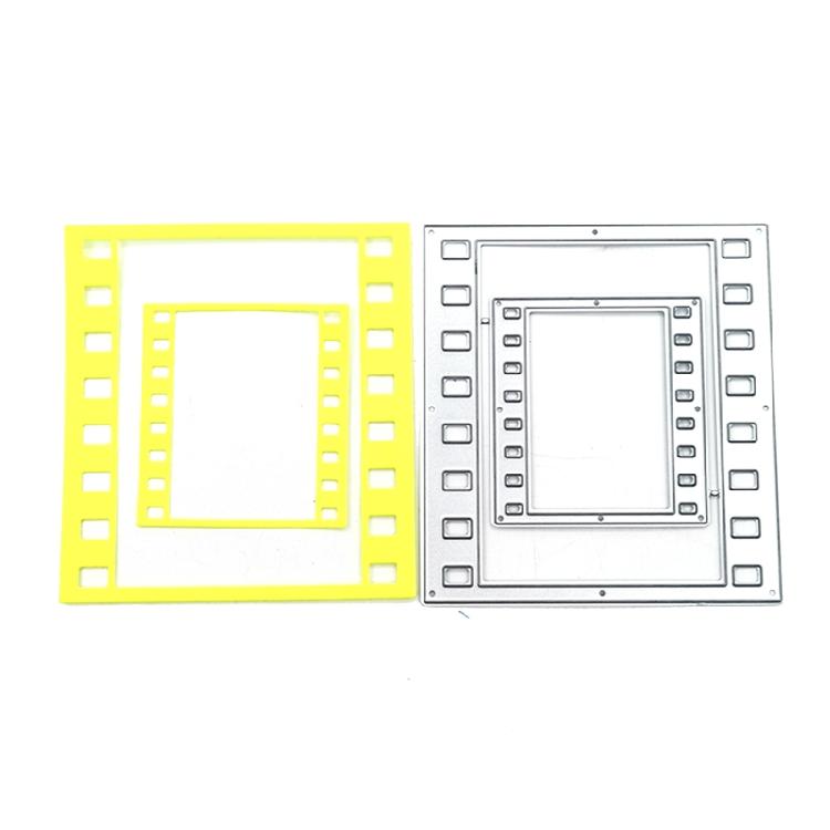 Rectangle Movie Frame Metal Die Cuts Delicate Embossing Script Dies Stencils