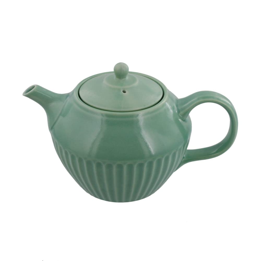 Tableware East Pot, Shinogi Stripe, 400cc, Green, ic-029-04
