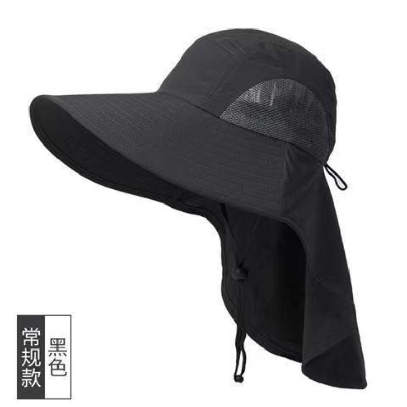 Sun Hat Sun Protection UV Protection Enlarged Breathable Mesh Hat Foldable for Men and Women Fishing Camping Hiking Beach Hat чёрный