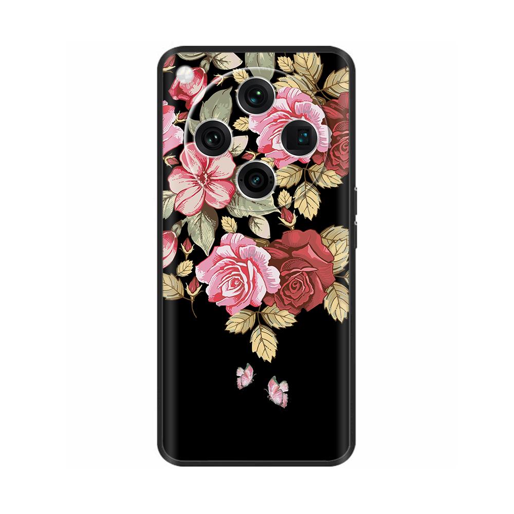Soft Silicone Cover For Oppo Find X8 Pro Case Fashion Black TPU Phone Back Cover Cases For Oppo Find X8 5G Coque PKC110 PKC130