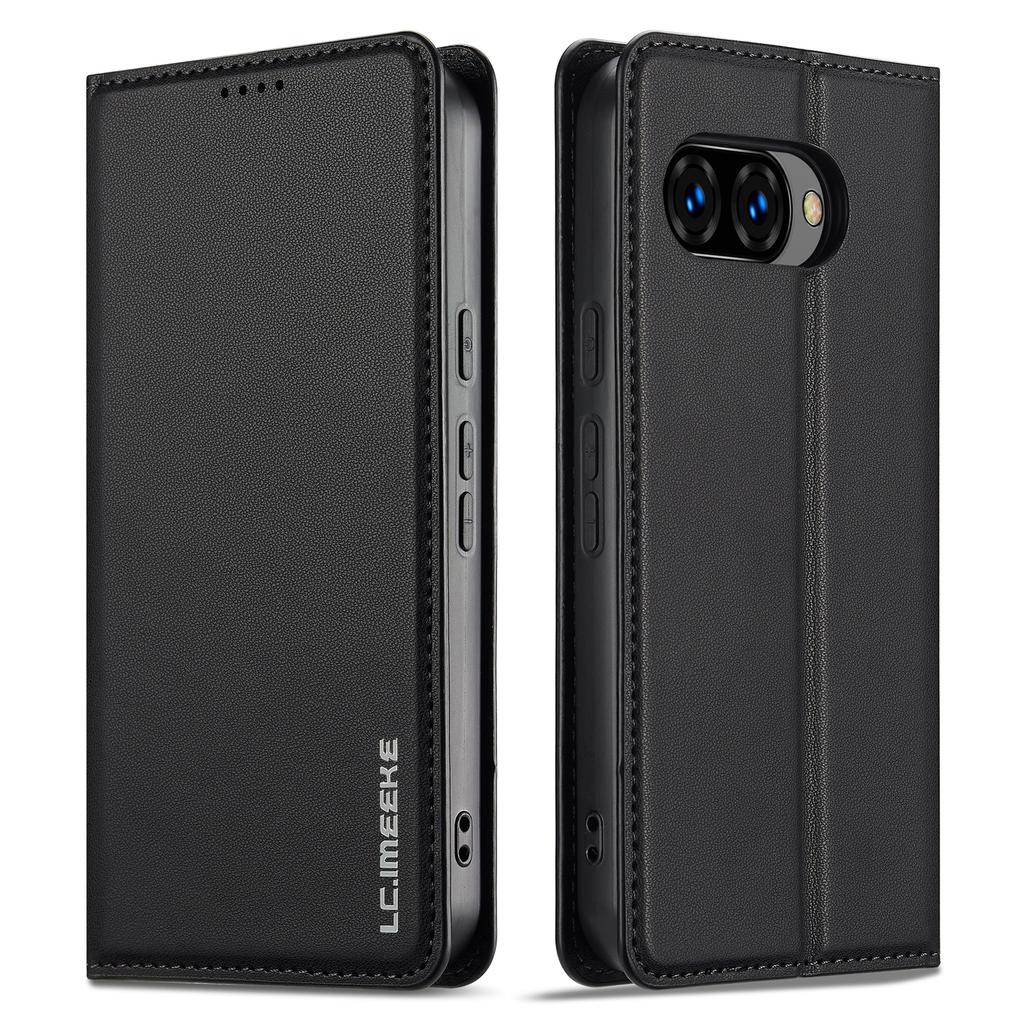 LC.IMEEKE L1 Series for Google Pixel 9a Case PU Leather Wallet Stand Protective Phone Cover