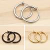 1 paar Punk Heren/Dames Stealth Clip On Oorbellen GEEN Gat Clip Oorbellen oor Manchet Spring Clip Helix Ring Hoop Nep Oor Ring Hoop
