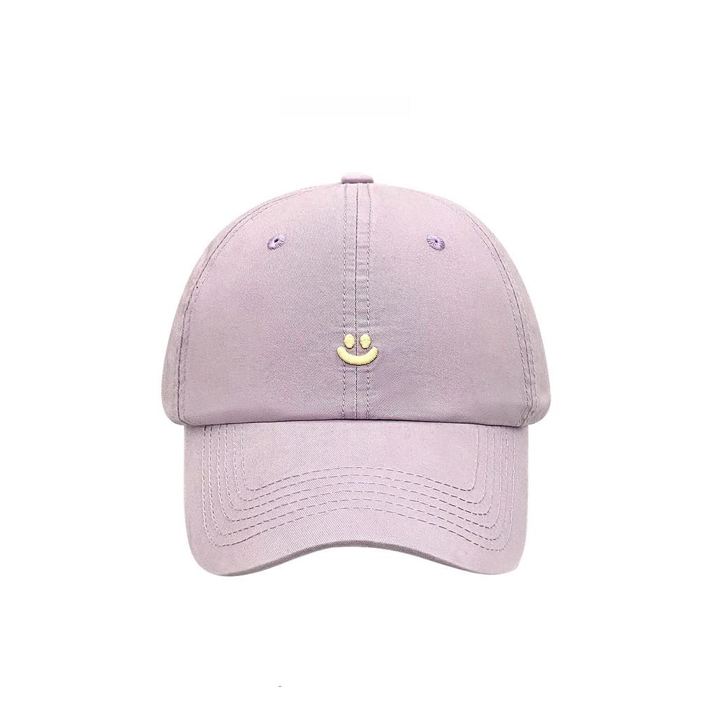 Cotton Baseball Cap With Embroidered Face Smile For Women And Men