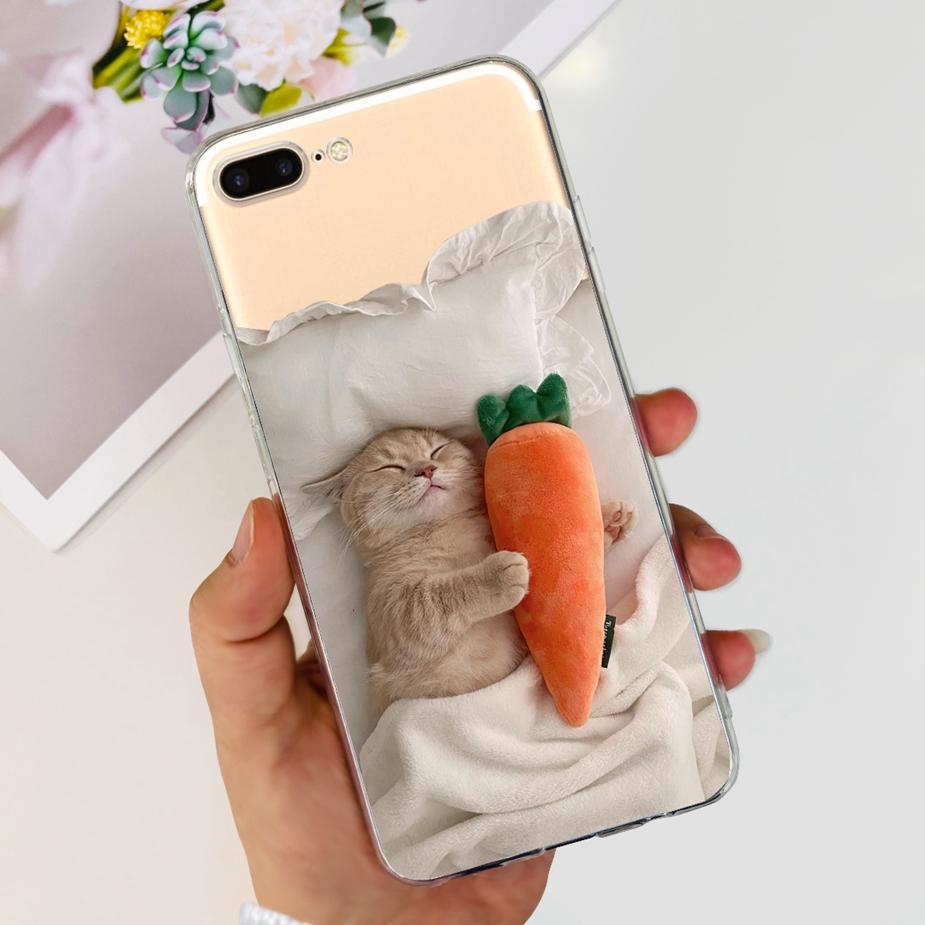 For IPhone 7 Plus Case iPhone8 Plus Fashion Painted Cover Clear Silicone Phone Case For iPhone 8 iPhone7 Plus Soft Fundas Bumper