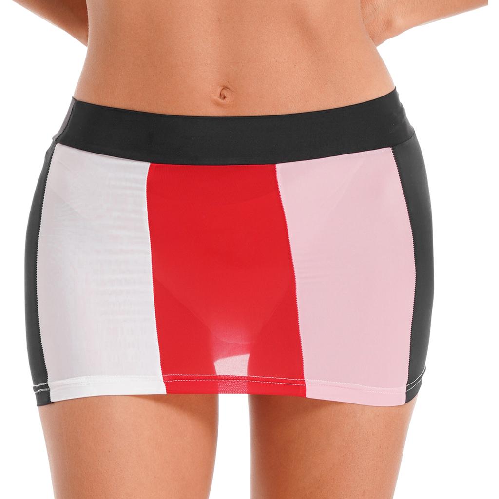 Womens See-through Miniskirt Sheer Mesh Low Rise Pencil Skirt Nightwear