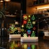Reusable Acrylic Memo Board LED Drawing for Kids, Rechargeable DIY Light Up Tablet with 7 Color Customizable Led Display Pens, Neon Glow Note