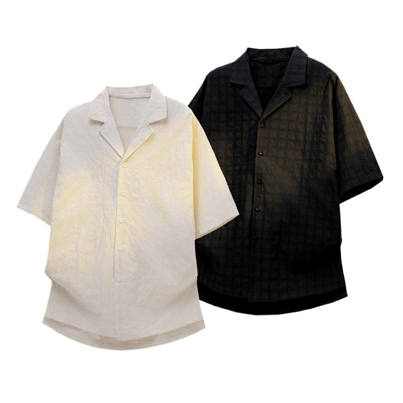 Men's  Sets 2 Pieces Summer Vacation Party Beach Outfits Short Sleeve Button Down Shirts and Pants Set