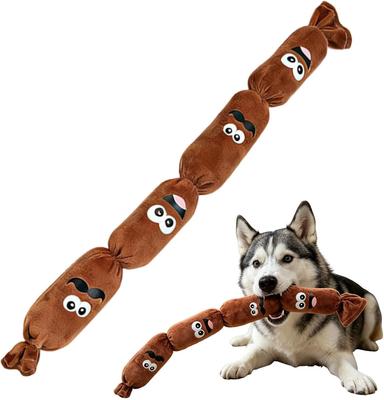 H Dog Toy Squeaky Sausage Dog Toy Interactive Chew Toy For Puppy Teething & Boredom Dog Boom For Aggressive Chewers
