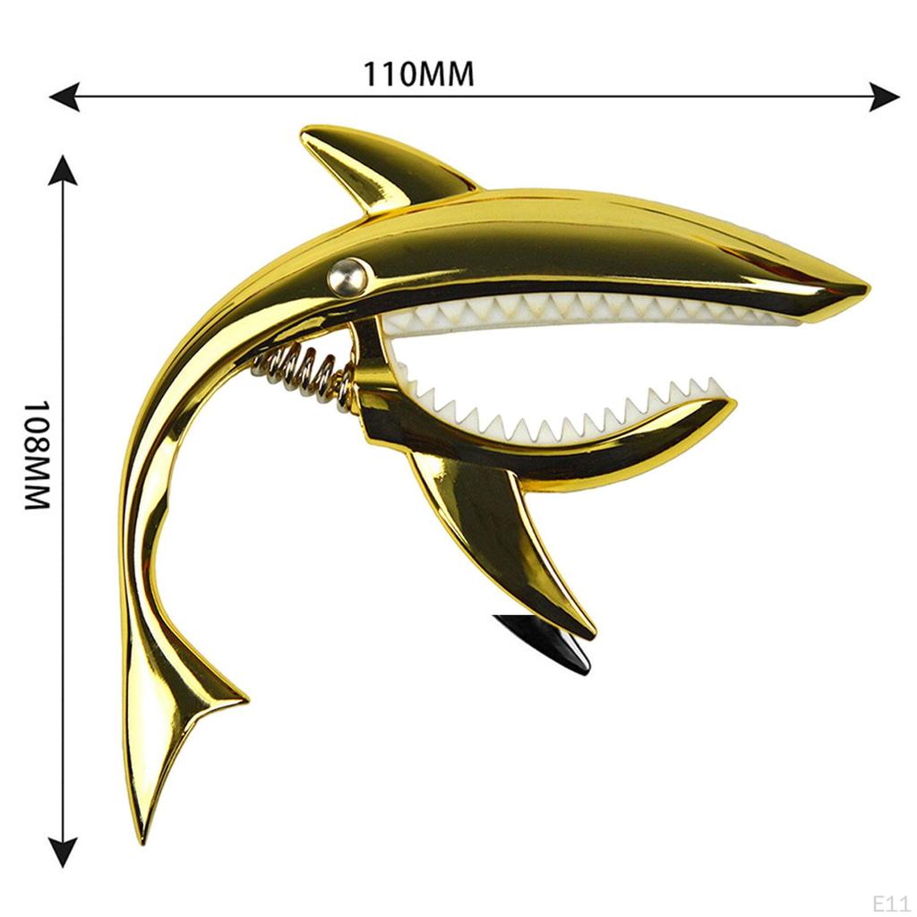 Guitar Capo Cute Shaped with Storage Pouch Zinc Alloy Tone Clip Spring for Acoustic Bass