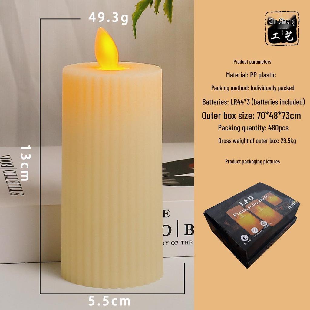LED Cylinder Candle for Photography Props & Indoor Decor Gifts