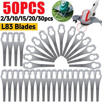 2-50 Peças Lâminas de Cortador de Grama Metal Cabeça de Aparador de Grama Lâmina Lâminas de Máquina de Cortar Grama Lâmina de Corte de Grama Ferramenta de Jardinagem Acessórios