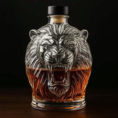 Löwe Weinglas Karaffe Alkoholspender Karaffe Flasche Whiskey Tierprofil Weinbehälter Für Männer Vater Ehemann Geschenke