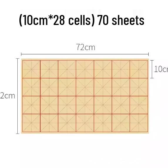 28-Grid Rice Paper for Calligraphy Practice – Special Rice Grid Brush Practice Sheets