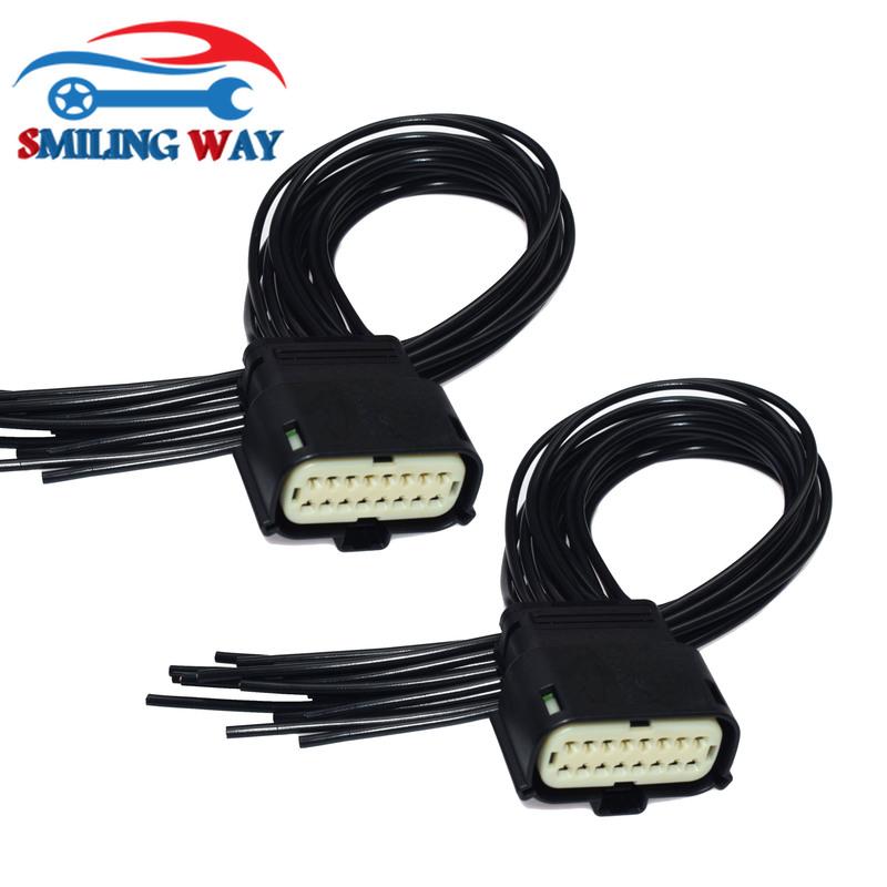 16 way Headlight Wiring Connector Pigtail Plug Harness For Jeep Grand Cherokee Xenon SRT HID LED DRL 2014 2015 2016 2017 2018