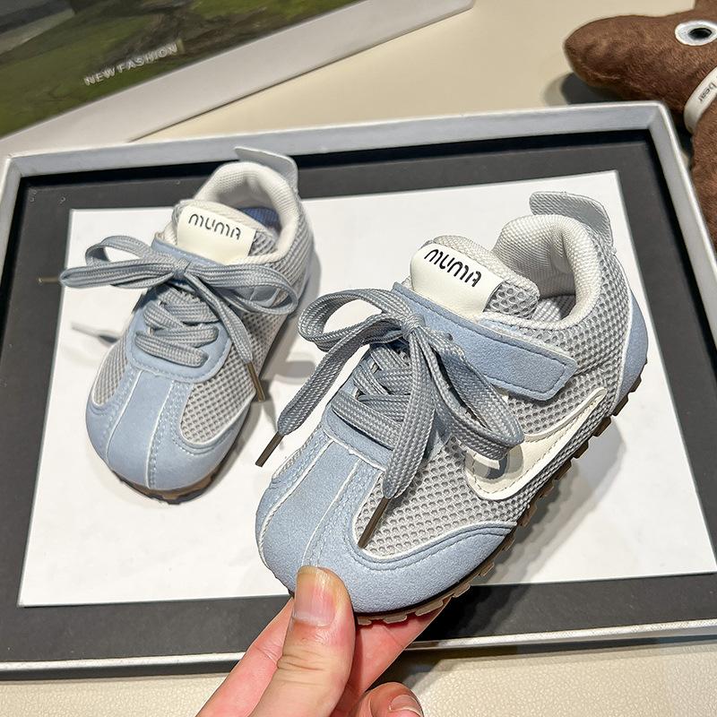 

Girls moral training shoes 2025 spring and autumn new candy-colored children s shoes mesh breathable women s treasure casual moral training shoes men 26 синий